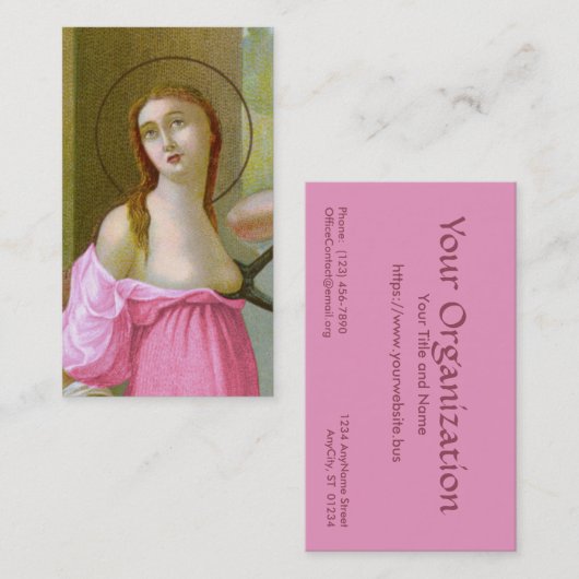 Carte De Visite Pink St. Agatha (M 003) FB Standard (Devant / Derrière)