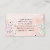 Carte De Visite Pink Violet Confetti Girly tendance Éperche (Dos)