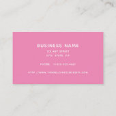 Carte De Visite Pink White Minimal Médecine alternative guérisseur (Dos)