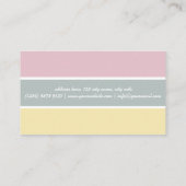 Carte De Visite Pink yellow cute feminine babysitting minimal card (Dos)