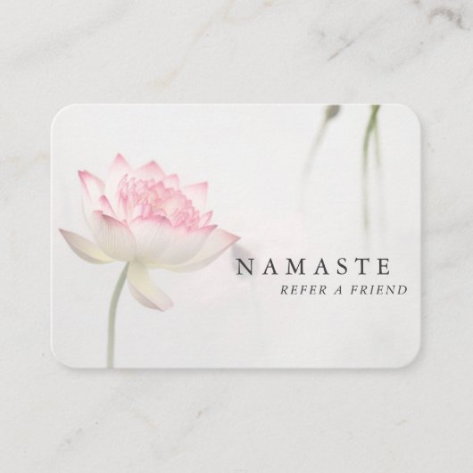 Carte De Visite Pinkish White Lotus Holistic Health Referendum © (Devant)