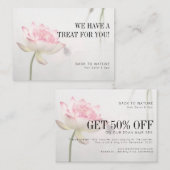 Carte De Visite ©Pinkish White Lotus Remise santé holistique (Devant / Derrière)