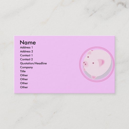 Carte De Visite Pinky_Pig (Devant)