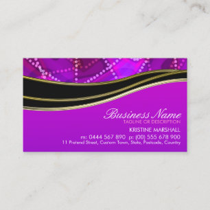 Carte de visite Pinky Purple Black+Gold