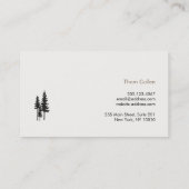 Carte De Visite Pins à feuillage persistant Nature et paysage (Dos)