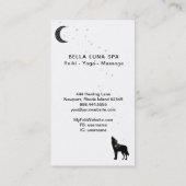 Carte De Visite Pins cosmiques de loup d'hurlement de lune (Dos)