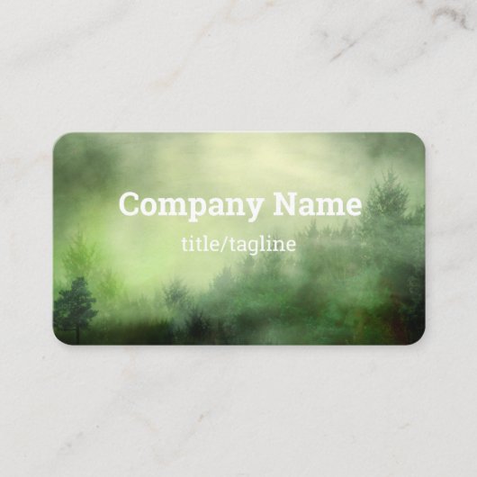 Carte De Visite pins dans brouillard nature paysage brouillard ver (Devant)