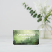 Carte De Visite pins dans brouillard nature paysage brouillard ver (Debout devant)