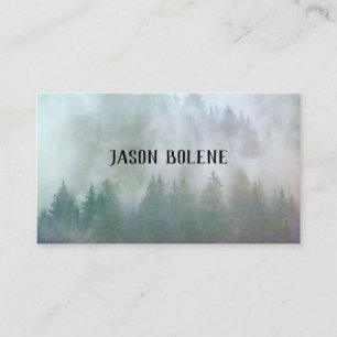 Carte De Visite pins de montagne dans le brouillard nature paysage