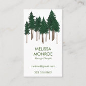 Carte De Visite Pins de verdure (Dos)