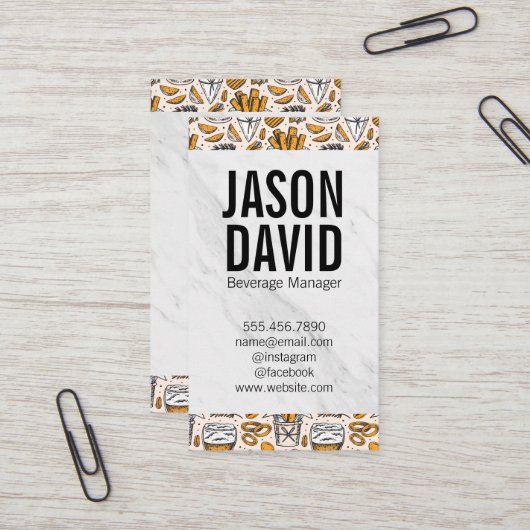 Carte De Visite Pint de bière | Hops (Devant/Arrière en situation)