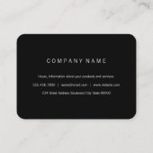 Carte De Visite Pint de bière logo noir blanc (Dos)