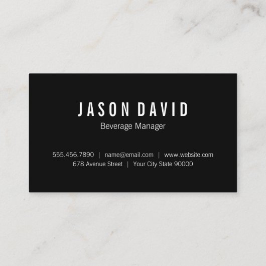 Carte De Visite Pint de bière | Rustique (variation) (Dos)