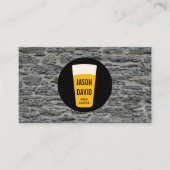 Carte De Visite Pint de bière | Rustique (variation) (Devant)