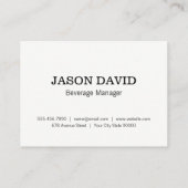 Carte De Visite Pint de bière | Rustique (variation) (Dos)