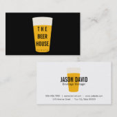 Carte De Visite Pint de bière | Traditionnel (Devant / Derrière)