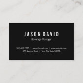 Carte De Visite Pinte de Bière | Rustique (variation) (Dos)