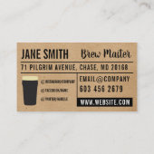Carte De Visite Pintes de bière (Dos)
