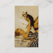 Carte De Visite Pinup Girl and Dog (Dos)