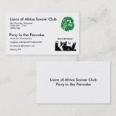 Carte De Visite PIP, lions de l'Afrique (Devant / Derrière)