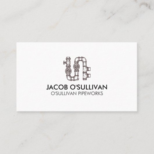 Carte De Visite Pipe Layer Plumber Plumbing (Devant)