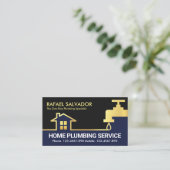 Carte De Visite Pipeline de plomberie d'eau Gold Faucet (Debout devant)