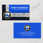 Carte De Visite Pipeline d'eau d'argent superbe (Devant / Derrière)