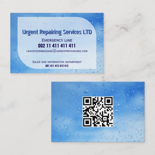 Carte De Visite Piping repairing services (Devant / Derrière)
