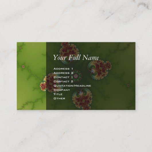 Carte De Visite Pique-nique de bug - Art Fractal (Devant)