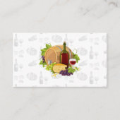 Carte De Visite Pique-nique de vin et de fromage (Devant)