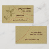 Carte De Visite Piquer de fleur de tissu (Devant / Derrière)