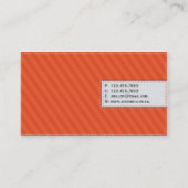 Carte De Visite Piquer rayé - orange (Dos)