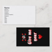 Carte De Visite Pirate et coeurs (Devant / Derrière)