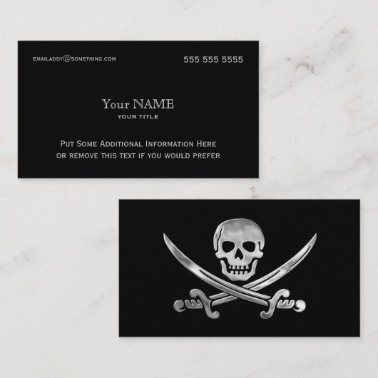 Carte De Visite Pirate Silver (Devant / Derrière)