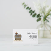 Carte De Visite Pirates · Coffre au trésor et perroquet (Debout devant)