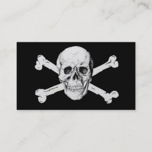 Carte De Visite Pirates crâne noir et os croisés