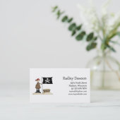 Carte De Visite Pirates · Pirate, drapeau et trésor (Debout devant)