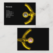 Carte De Visite PISCES ABSTRAIT, Pearl noir jaune rose gris (Devant / Derrière)