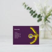 Carte De Visite PISCES ABSTRAIT, Pearl violet jaune rose gris (Debout devant)