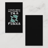 Carte De Visite Pisces Horoscope 18 février 20 mars signe zodiaque (Devant / Derrière)