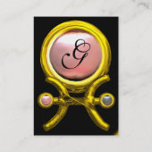 Carte De Visite PISCES MONOGRAM, Pearl noir jaune rose gris (Dos)