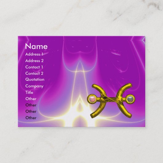Carte De Visite PISCES, perle, vif violet violet rose violet vif (Devant)