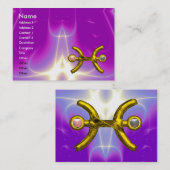 Carte De Visite PISCES, perle, vif violet violet rose violet vif (Devant / Derrière)