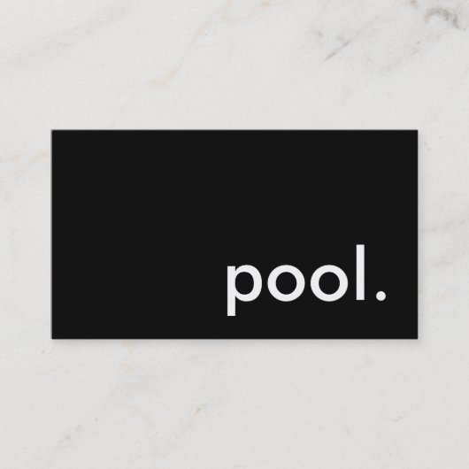 Carte De Visite piscine. (Devant)