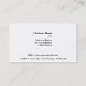 Carte De Visite Piscine (Dos)