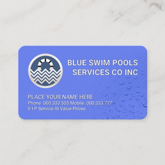 Carte De Visite Piscine à eau simple (Devant)