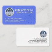 Carte De Visite Piscine à eau simple (Devant / Derrière)