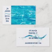 Carte De Visite Piscine Bleue (Devant / Derrière)