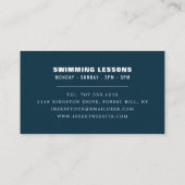 Carte De Visite Piscine, Coach/Instructeur de natation (Dos)