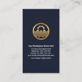 Carte De Visite Piscine d'onglet Gold de la couche d'eau bleue (Dos)